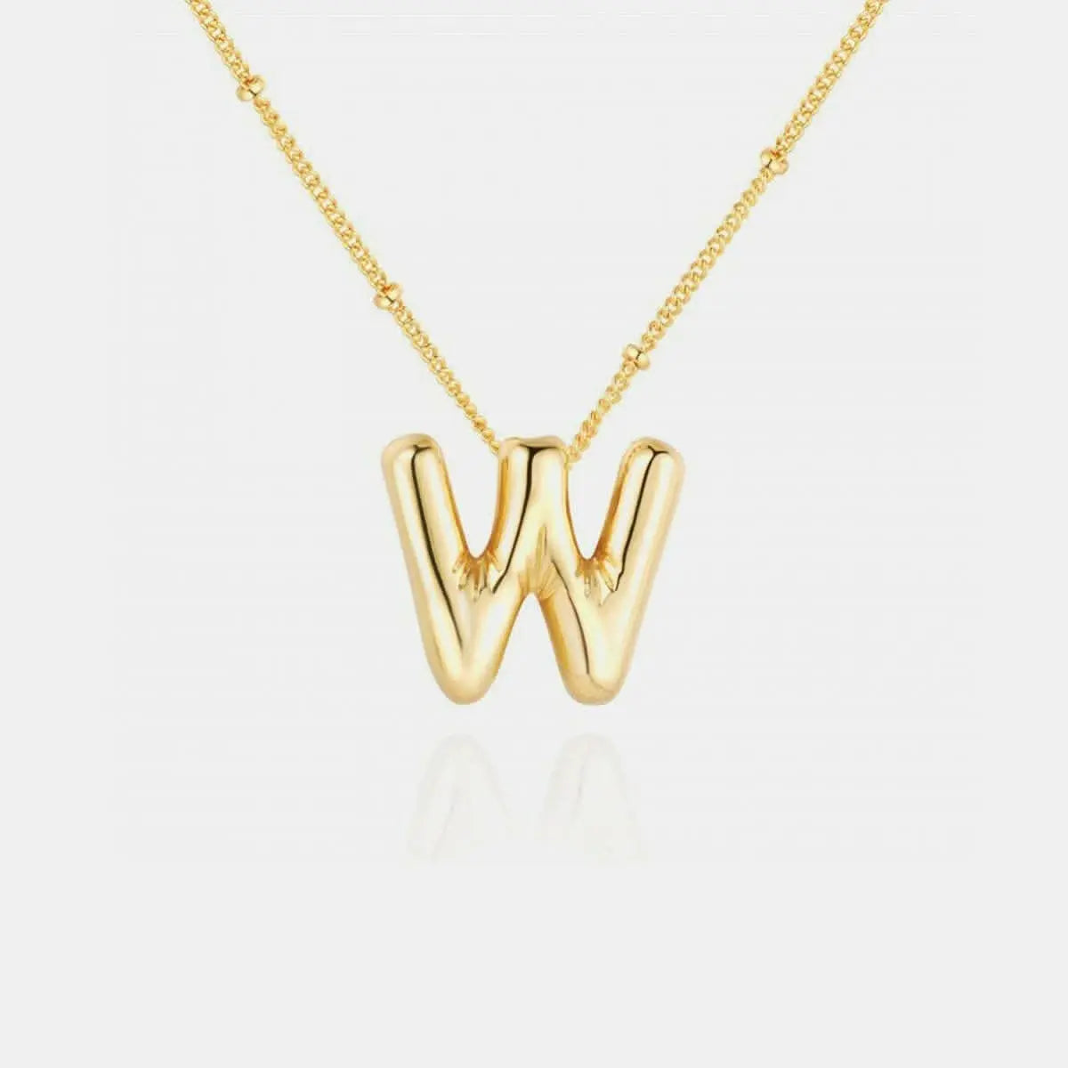 Gold-plated letter charm necklace - Love Salve 