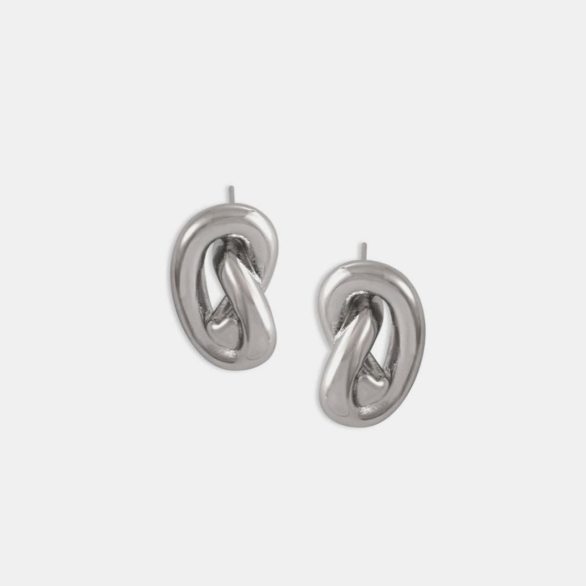 Gold-plated titanium knot studs - Love Salve 