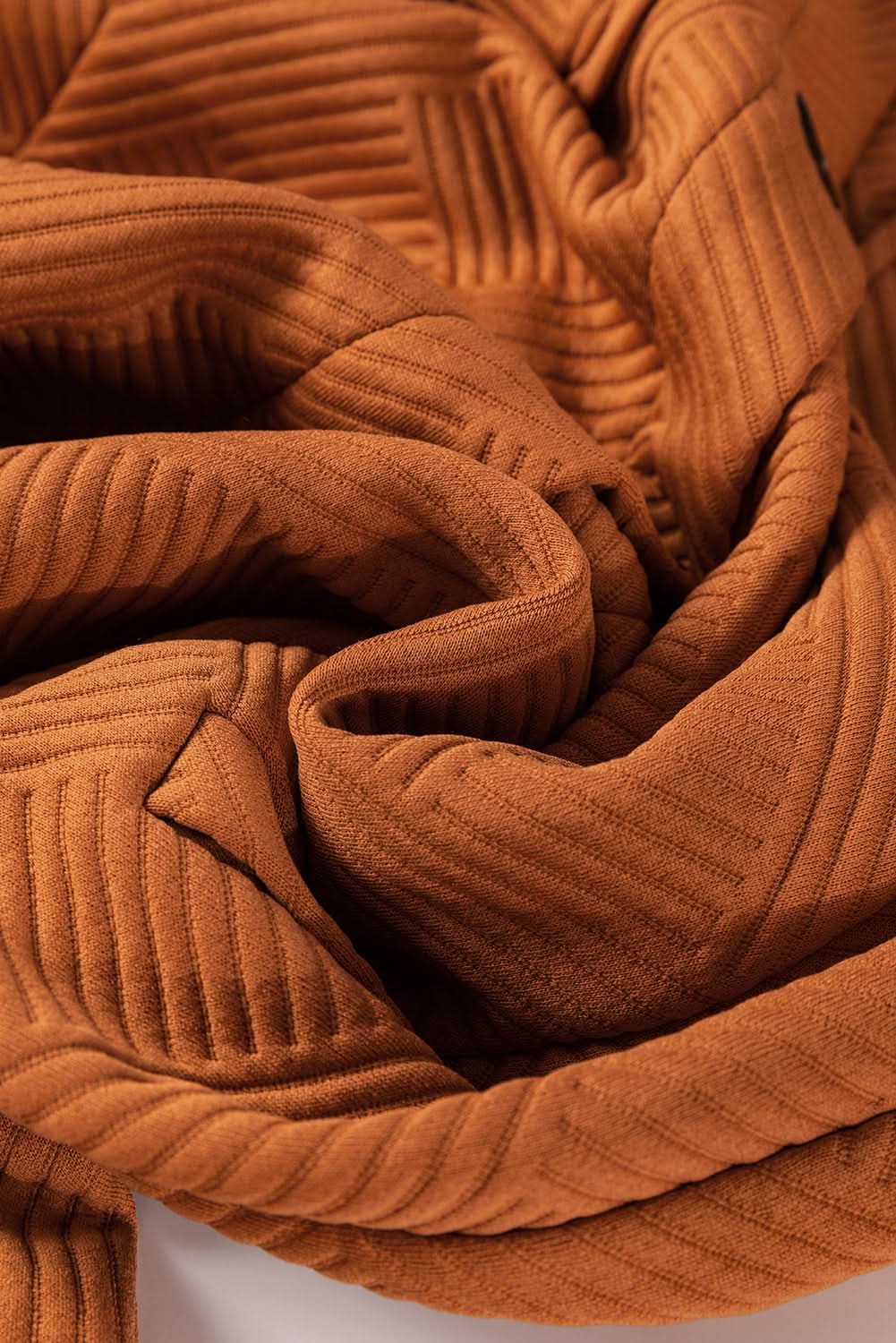 Gold Flame Textured Collared Drop Shoulder Buttoned Front Duster Coat - Love Salve 