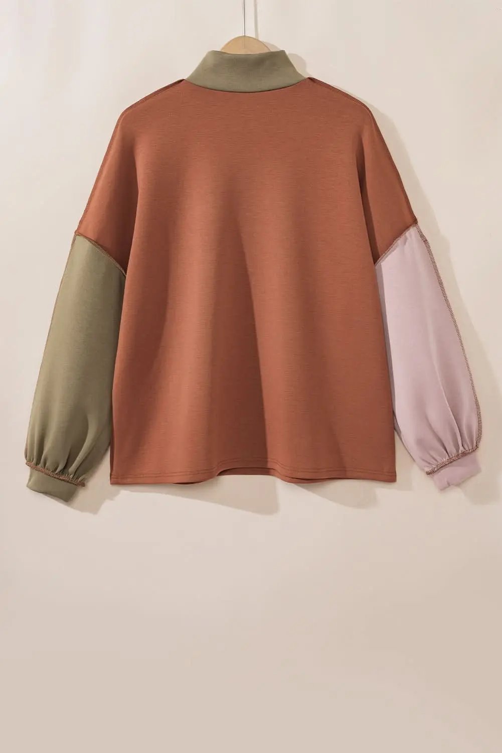 Gold Flame plus size colorblock sweatshirt - Love Salve 
