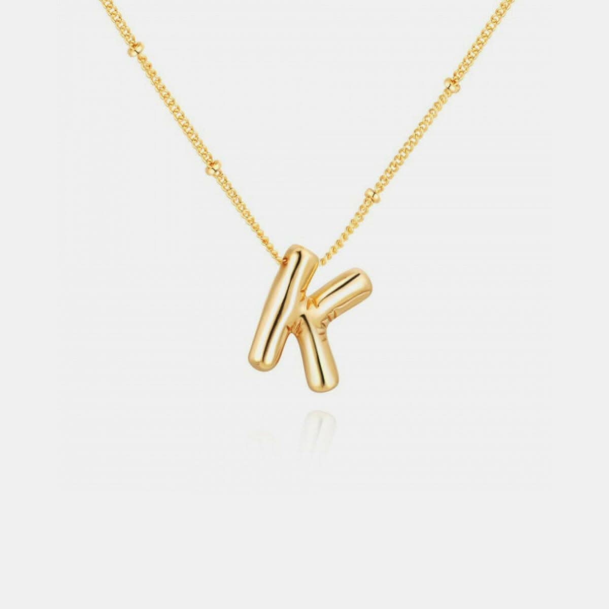 Gold initial charm necklace - personalized elegance - Love Salve 