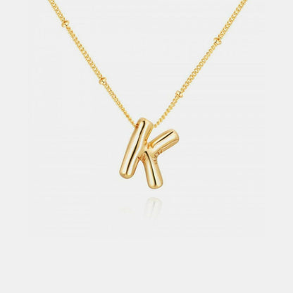 Gold initial charm necklace - personalized elegance - Love Salve 