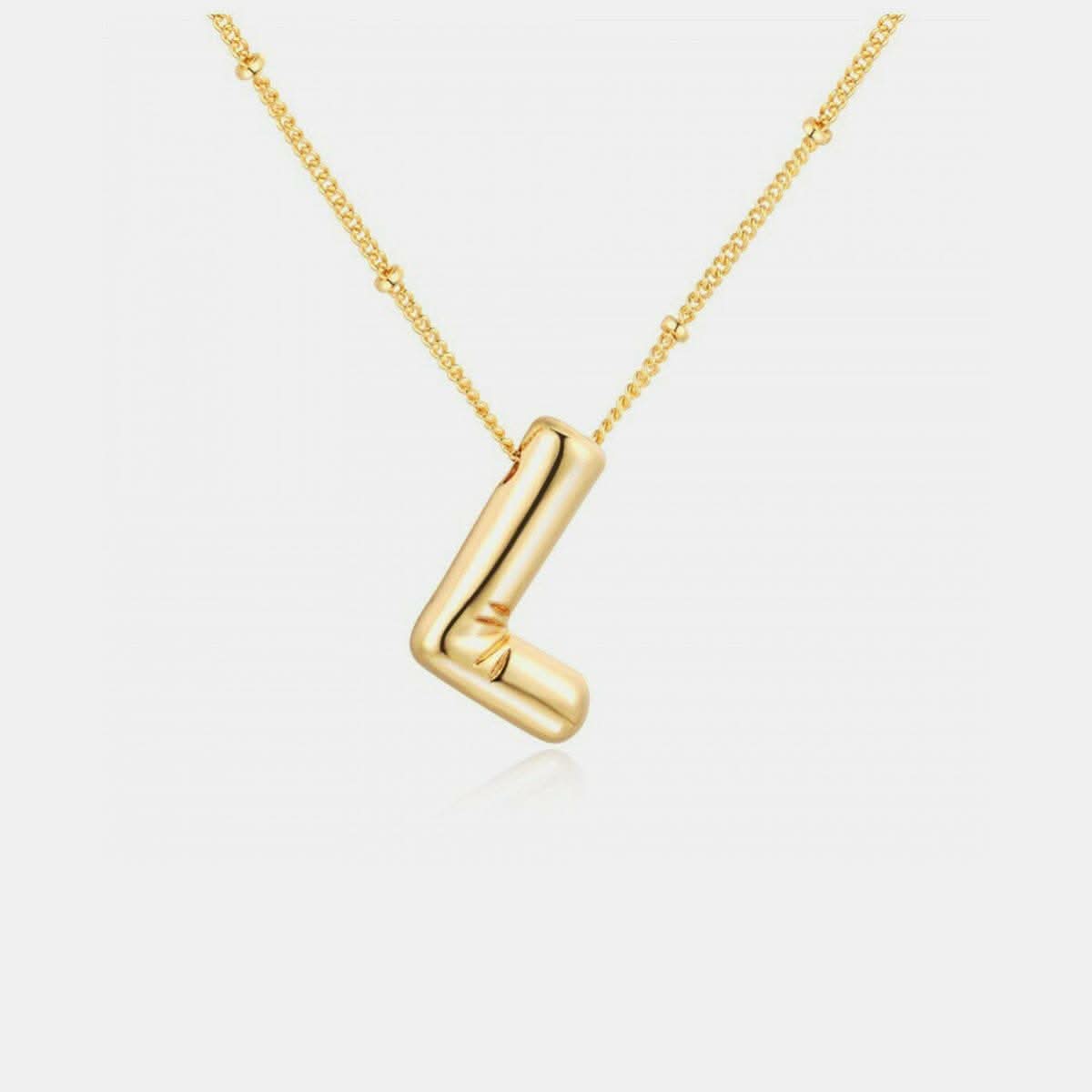 Gold initial charm necklace - personalized elegance - Love Salve 