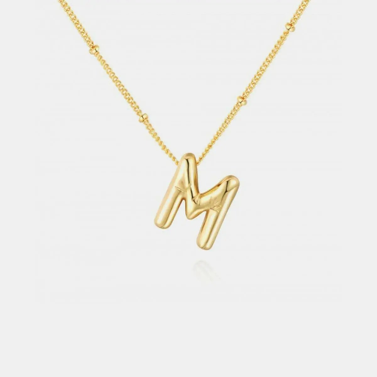 Gold initial charm necklace - personalized elegance - Love Salve 