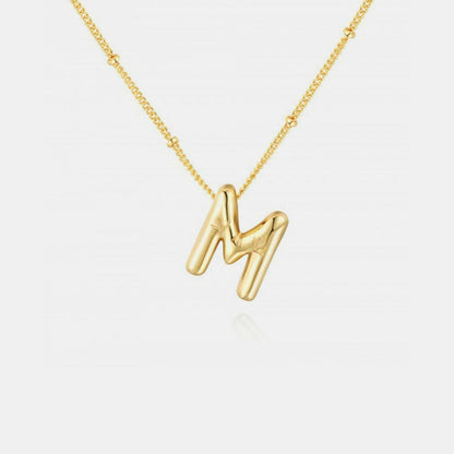 Gold initial charm necklace - personalized elegance - Love Salve 