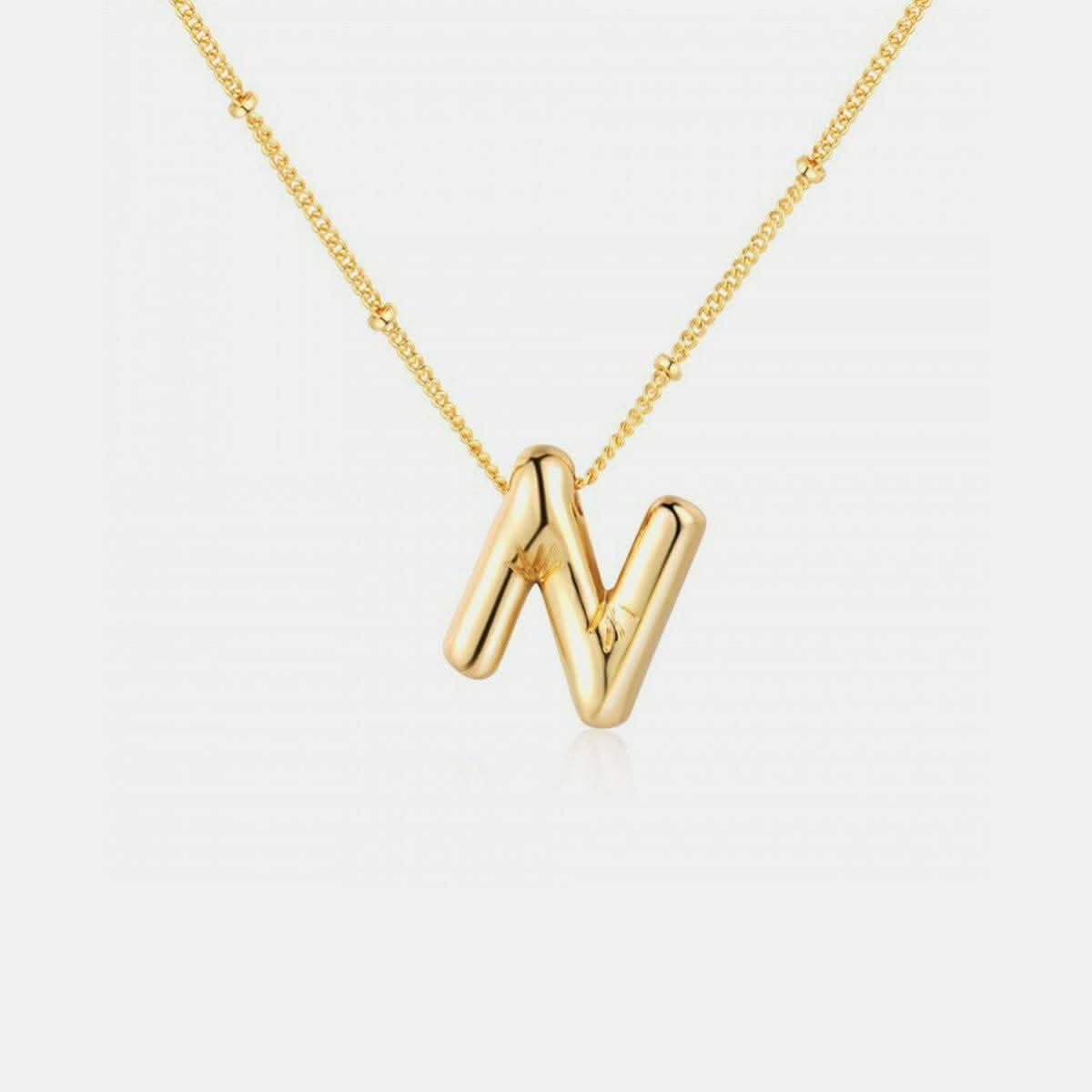 Gold initial charm necklace - personalized elegance - Love Salve 