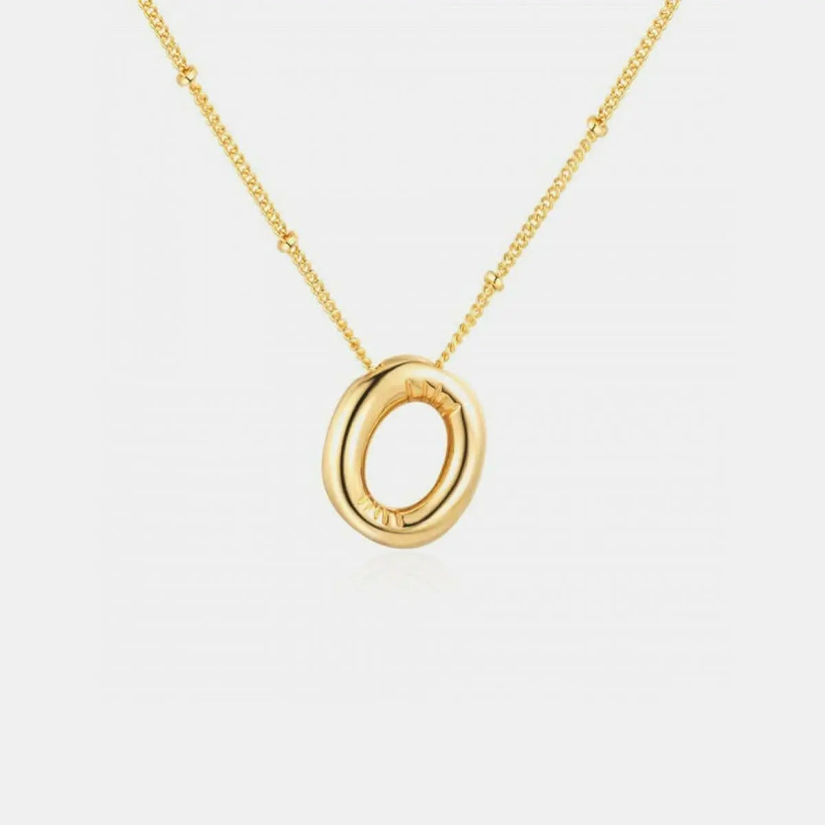 Gold initial charm necklace - personalized elegance - Love Salve 