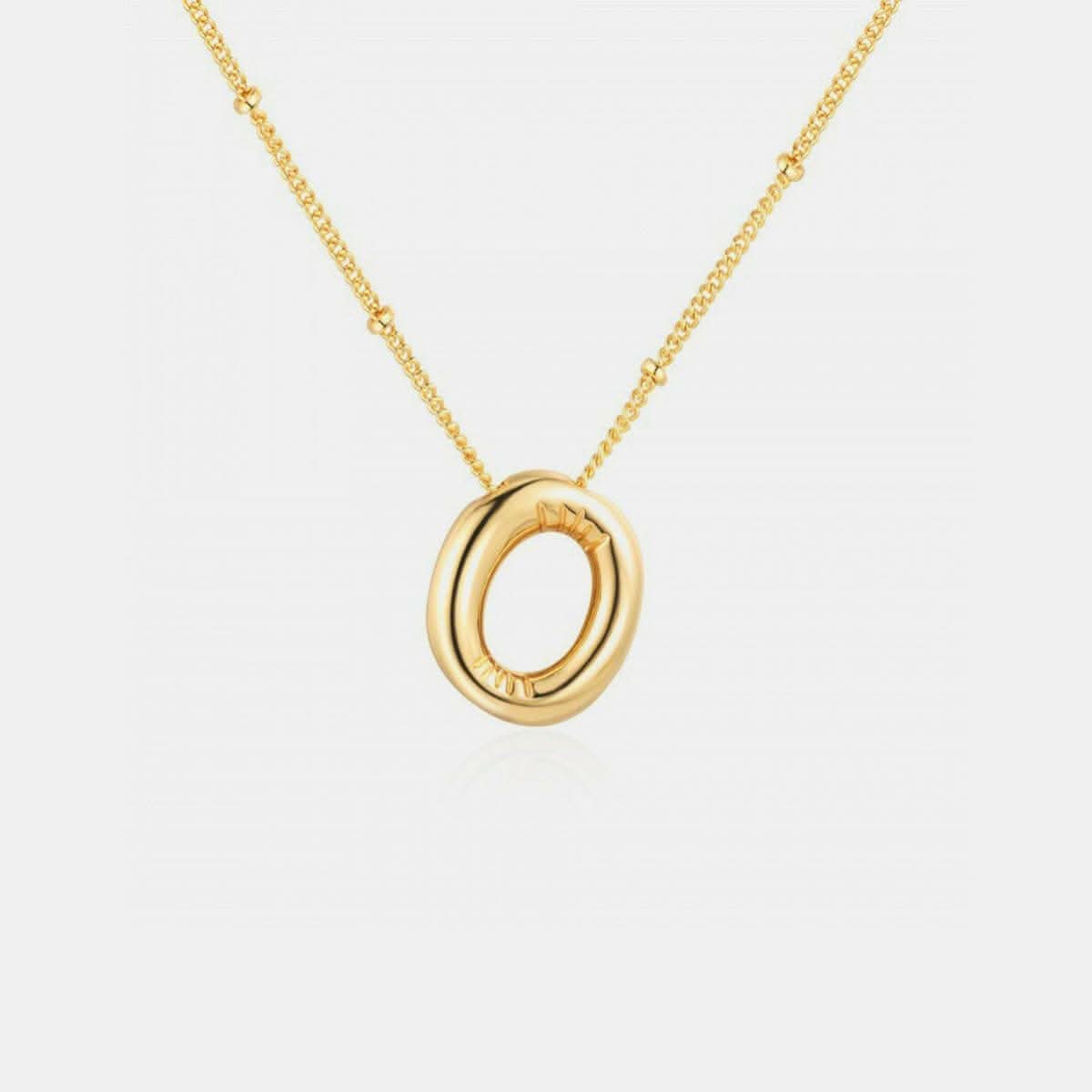 Gold initial charm necklace - personalized elegance - Love Salve 