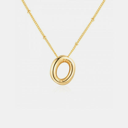 Gold initial charm necklace - personalized elegance - Love Salve 