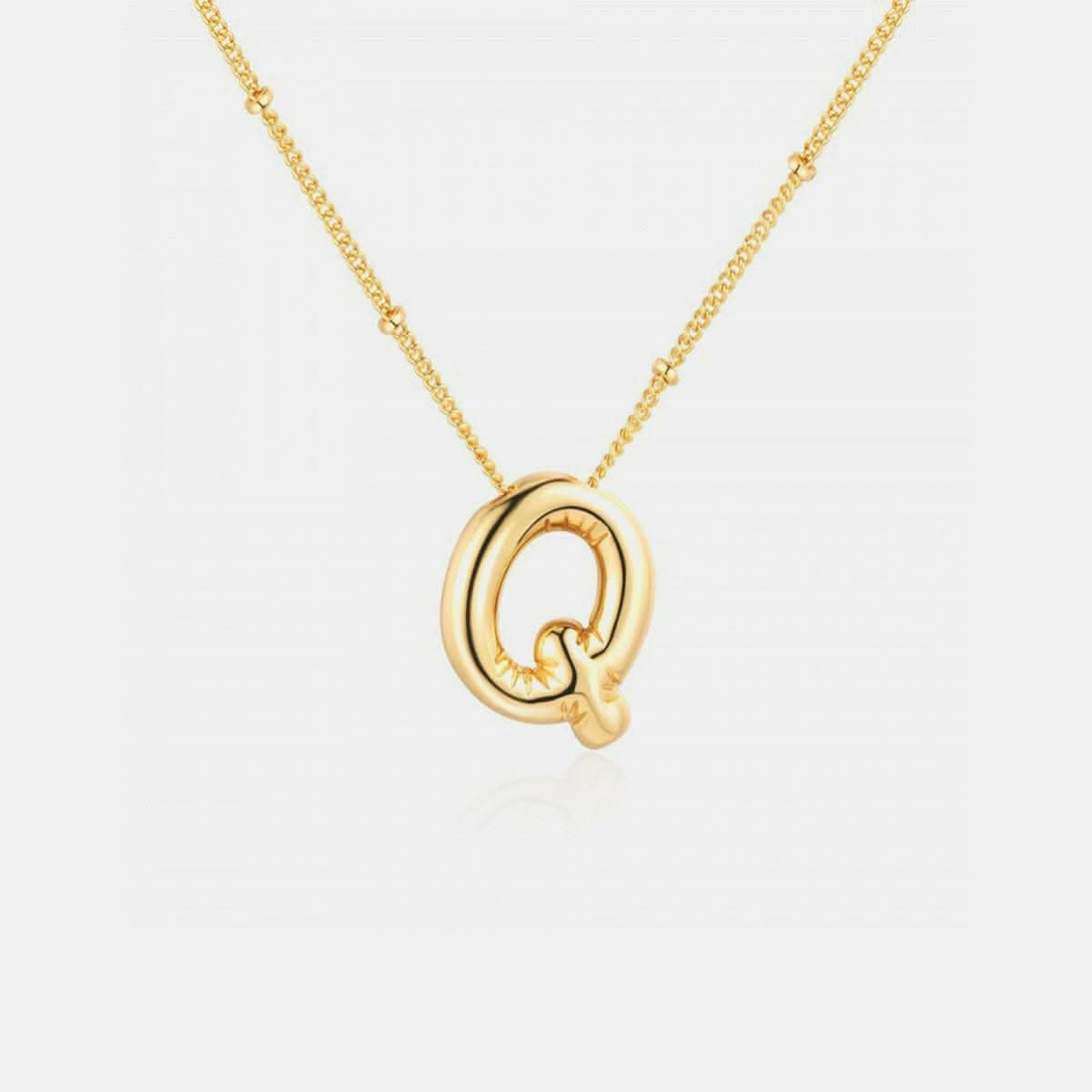 Gold initial charm necklace - personalized elegance - Love Salve 