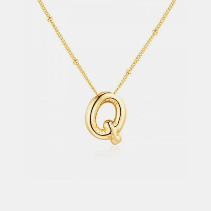 Gold initial charm necklace - personalized elegance - Love Salve 