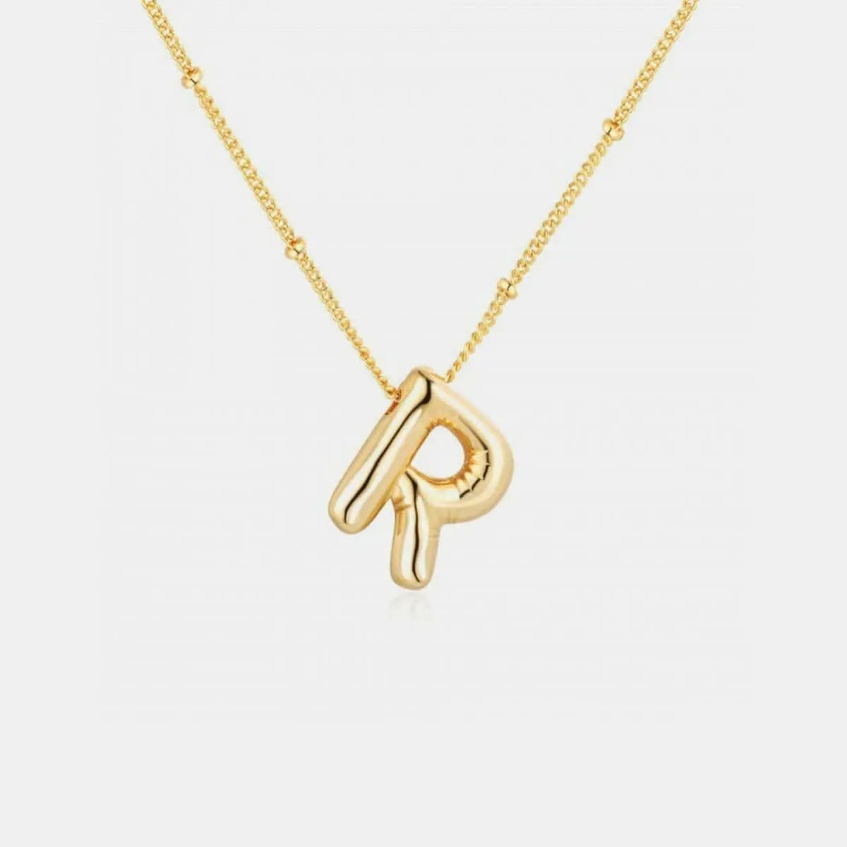 Gold initial charm necklace - personalized elegance - Love Salve 