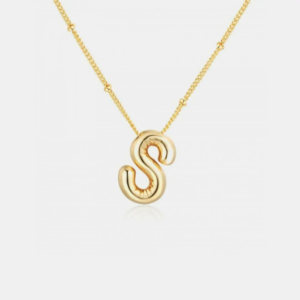Gold initial charm necklace - personalized elegance - Love Salve 