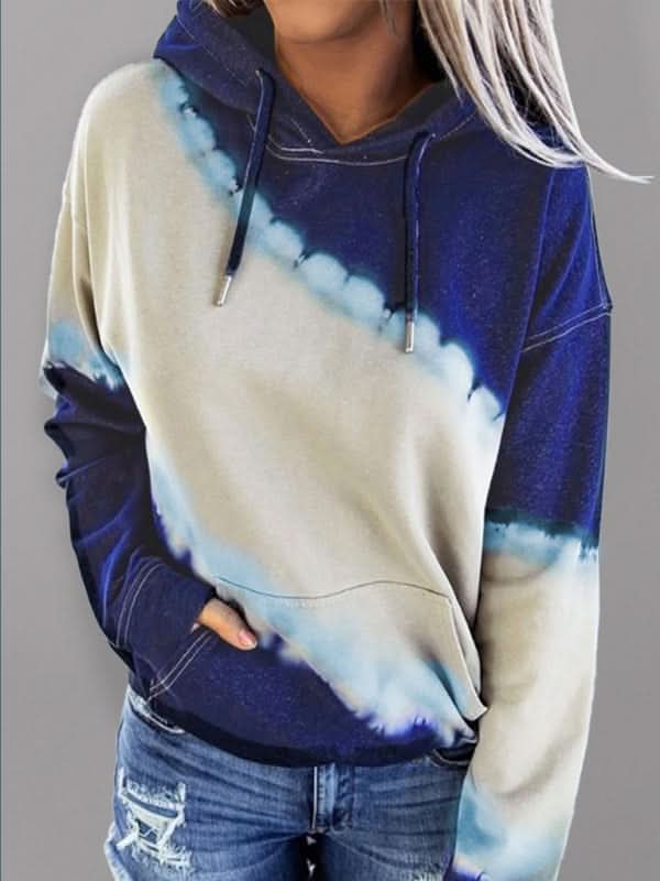 Gradient Tie-Dye Hoodie - Womens Long Sleeve 
