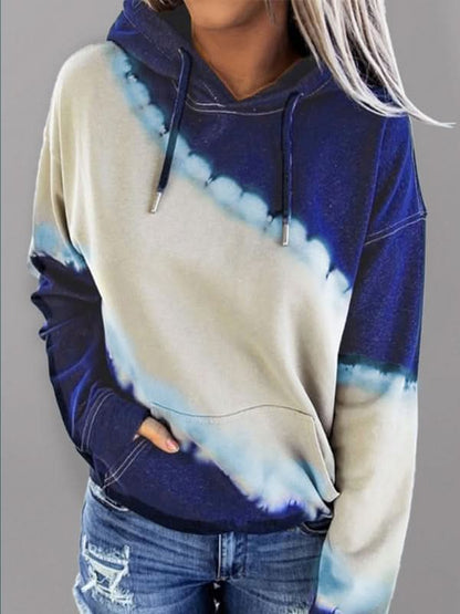 Gradient Tie-Dye Hoodie - Womens Long Sleeve 