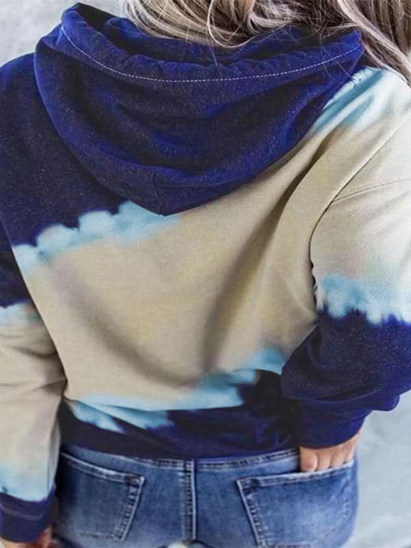 Gradient Tie-Dye Hoodie - Womens Long Sleeve 