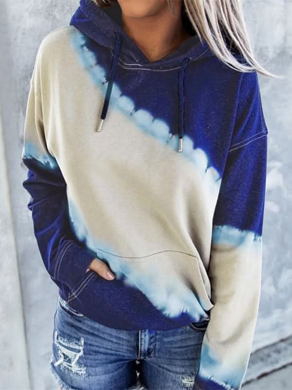 Gradient Tie-Dye Hoodie - Womens Long Sleeve 