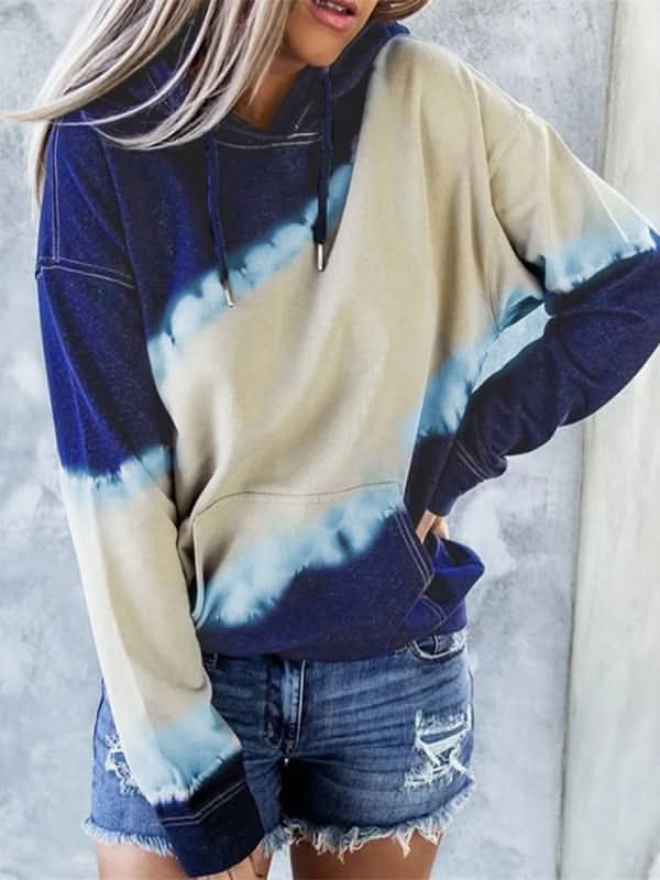 Gradient Tie-Dye Hoodie - Womens Long Sleeve 