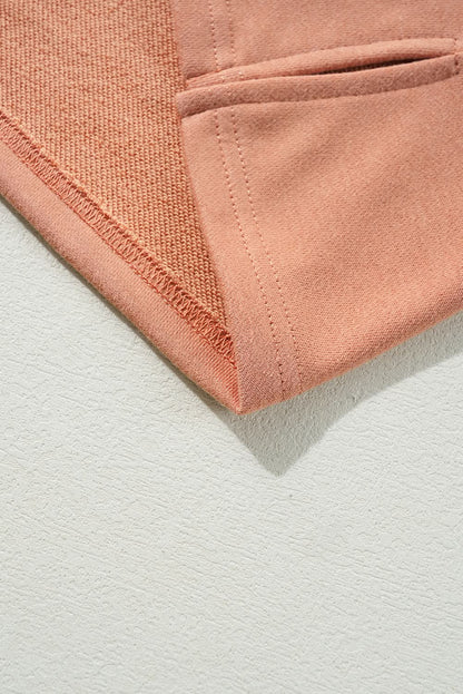 Grapefruit Orange Flower Patch Graphic Exposed Seam Wide Sleeve Top - Love Salve 