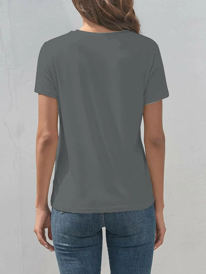 Graphic tee with round neck design - Love Salve 