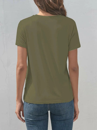 Graphic tee with round neck design - Love Salve 