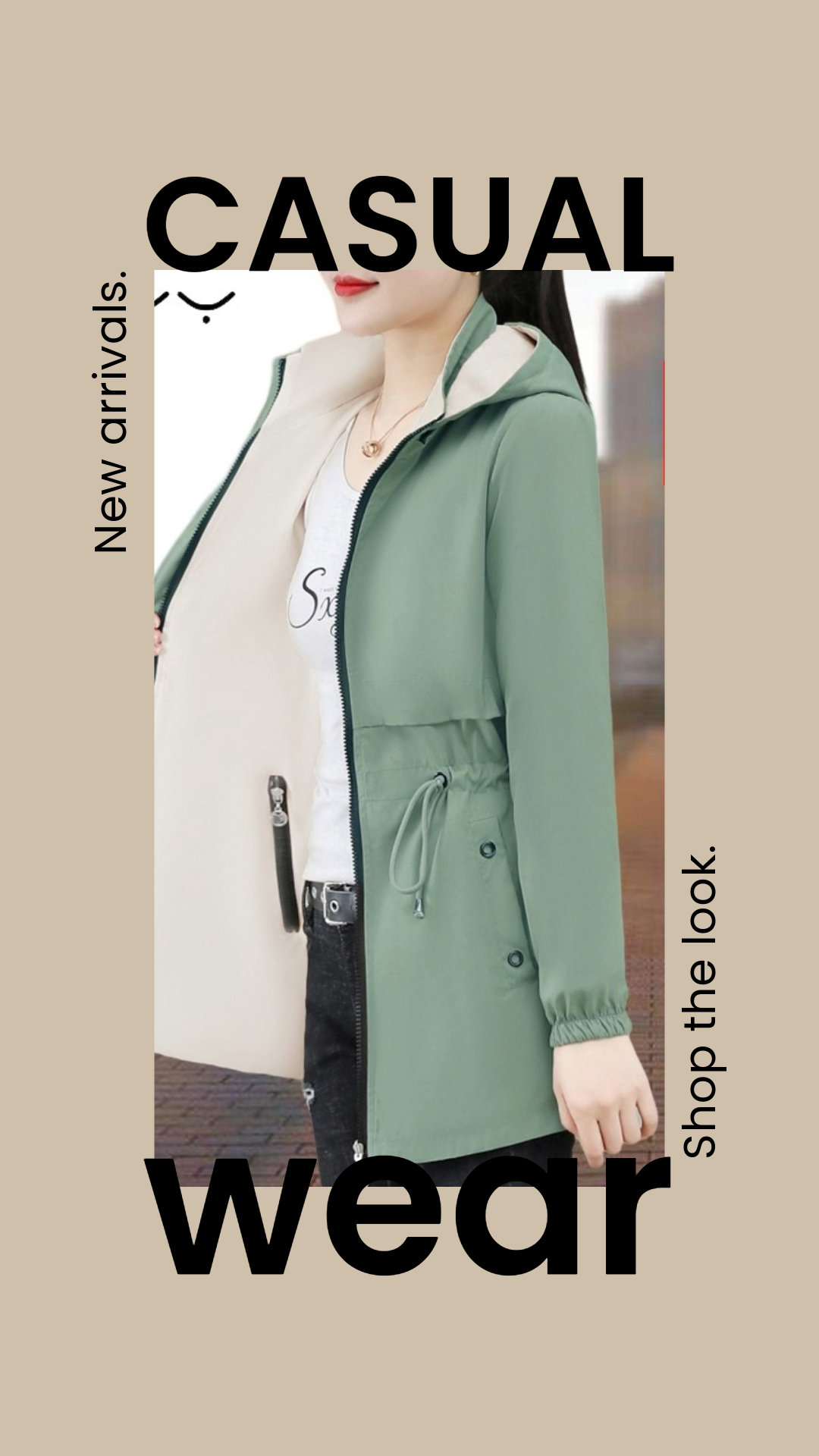 Double-Sided Wear Mid Length Long Length Trench Coat Female Spring & Fall 2023 New Arrival Middle-Aged Plus Size Casual Jacket Coat Tops