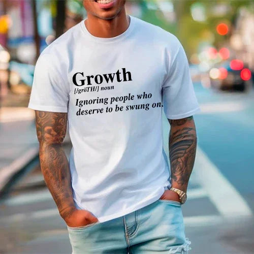 Adorb.co Growth Definition Inspirational T-Shirt styled with accessories, showcasing its versatility for casual fashion.