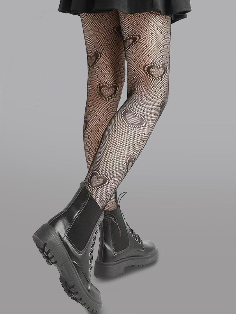 Heart Polka Dot Tights With Soft Stretchy Comfort All Day Hello.LA.Girl