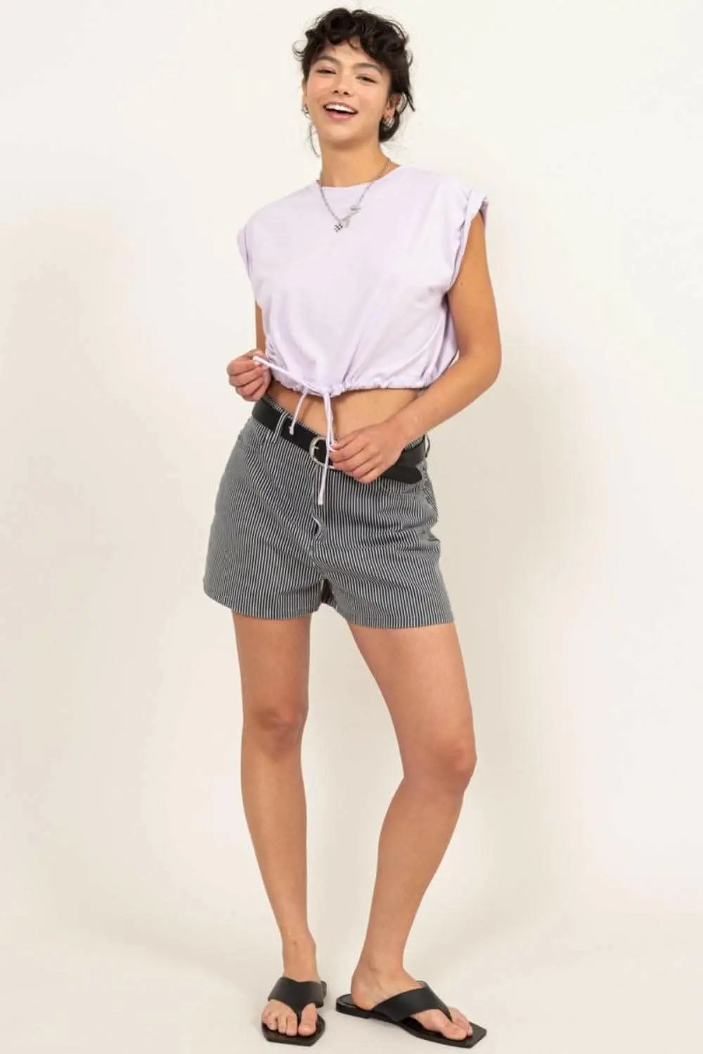 HYFVE Drawstring Hem Crop Top - Love Salve 