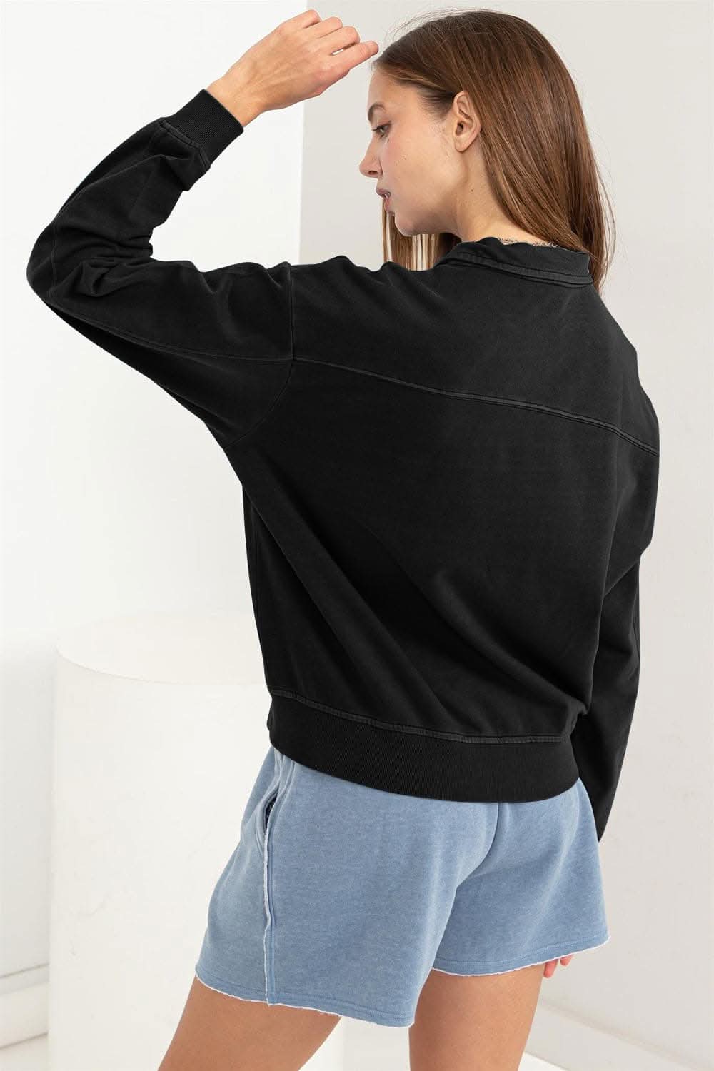 HYFVE Half Zip Drop Shoulder Sweatshirt - Love Salve 
