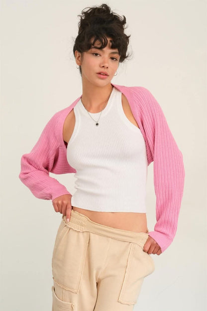 HYFVE Ribbed Knit Bolero Cardigan - Love Salve 