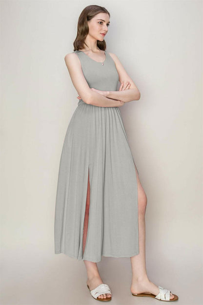 HYFVE Sleeveless Slit Midi Dress 