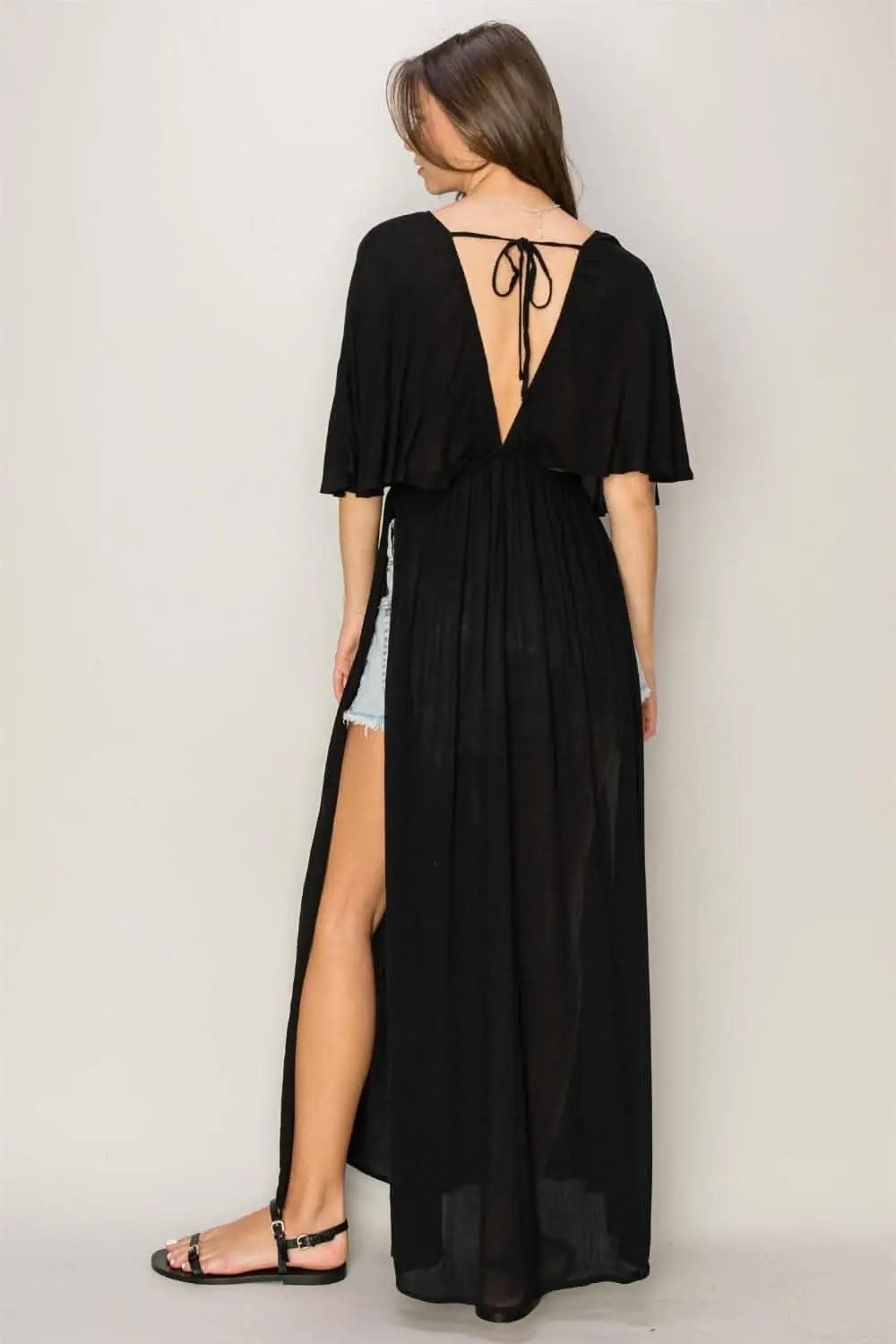 HYFVE Tie Back Maxi Split Cover Up Dress - Love Salve 