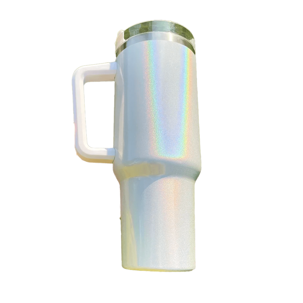 Shimmer 40oz Tumbler  Cup Holder Friendly Pink, White, Blue, Hot Pink, Purple MM