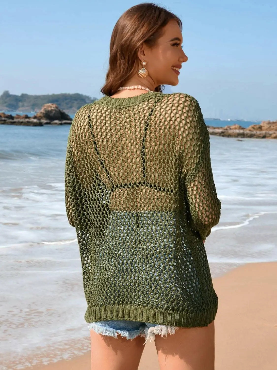 Heart-patterned sheer tunic - Love Salve 