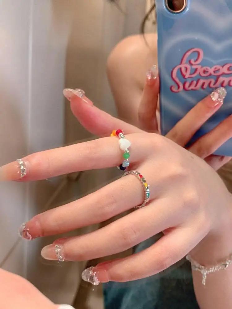 Heart-shaped acrylic ring - adjustable - Love Salve 