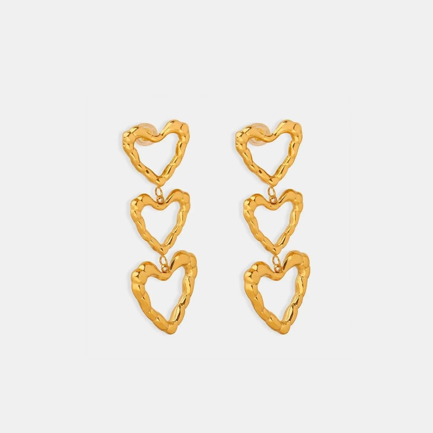 Heart-shaped titanium earrings - Love Salve 