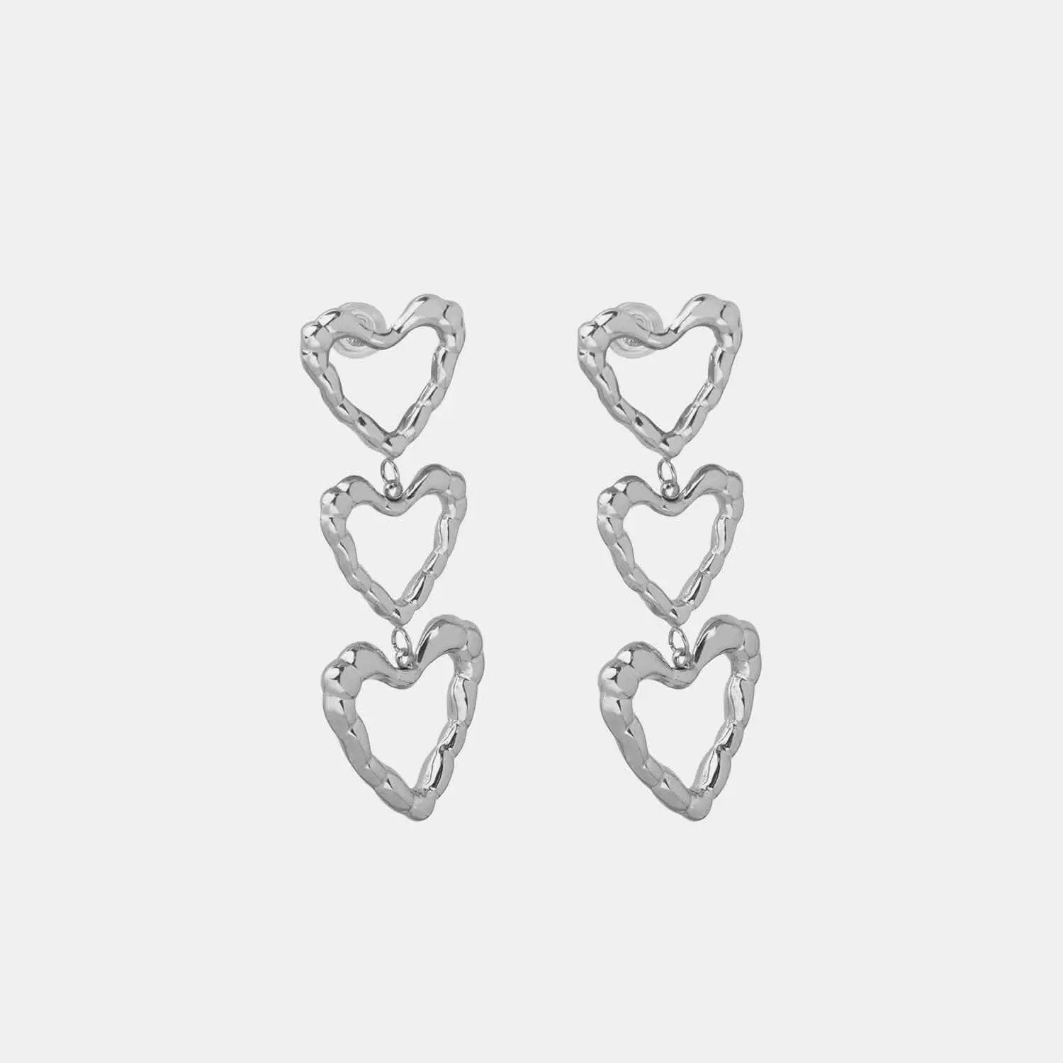 Heart-shaped titanium earrings - Love Salve 