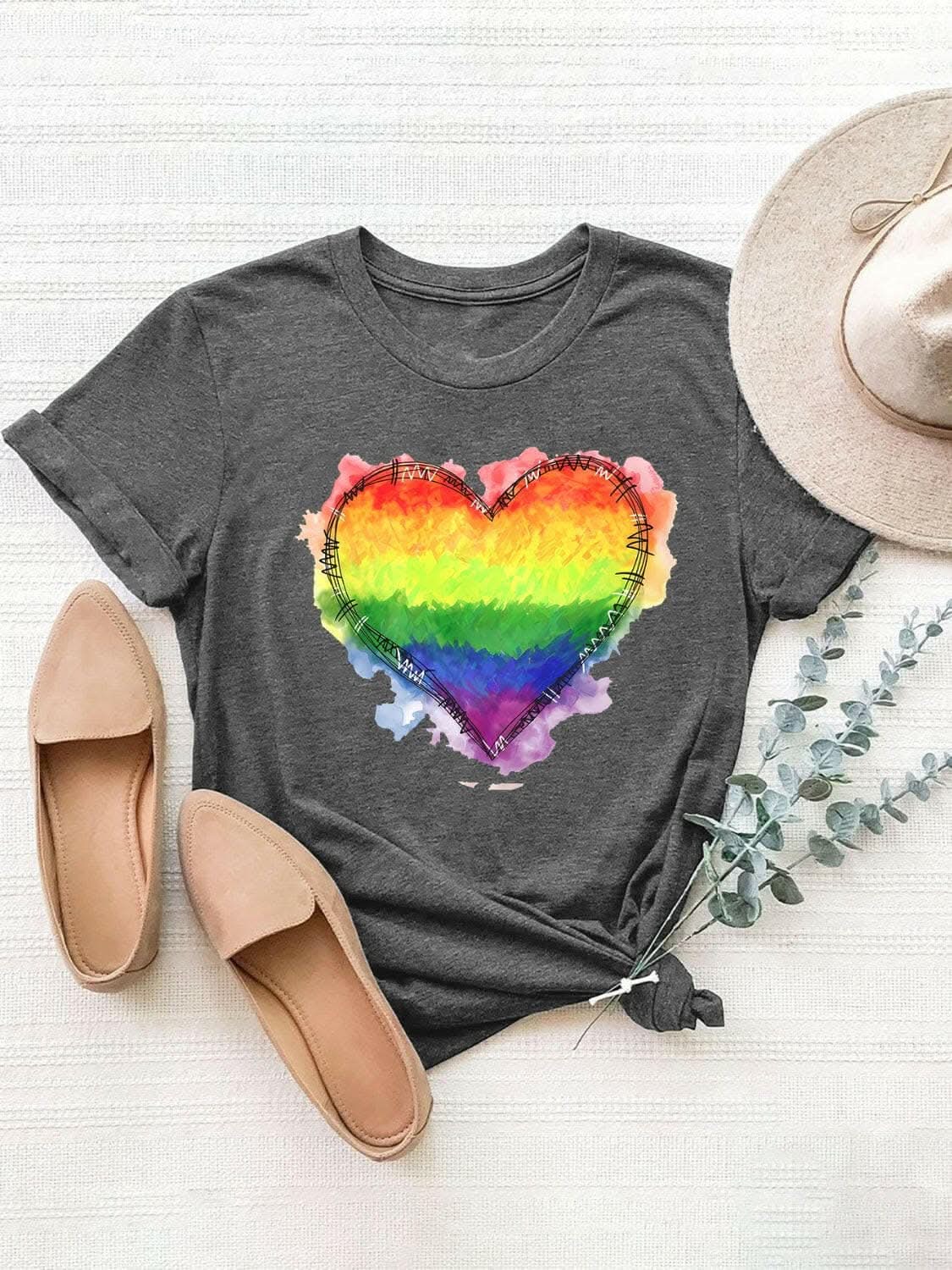 Heart graphic tee for comfort - Love Salve 