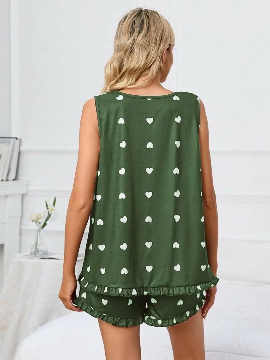 Heart print lounge set - cozy style - Love Salve 