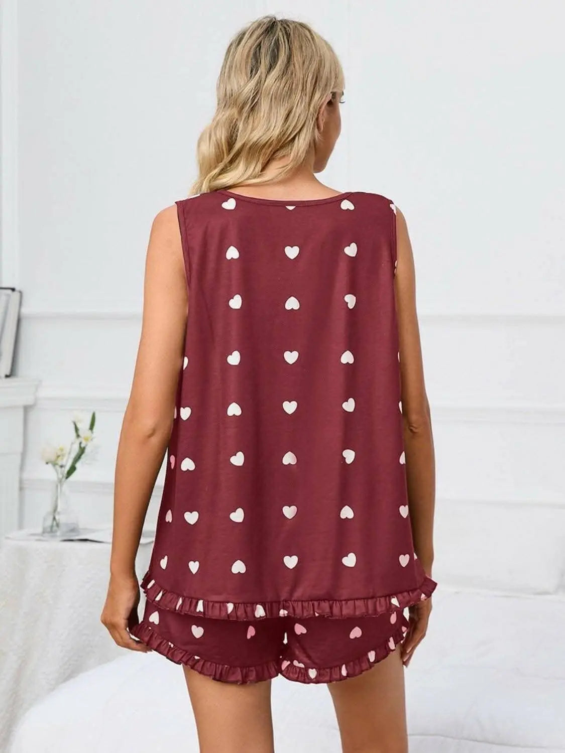 Heart print lounge set - cozy style - Love Salve 