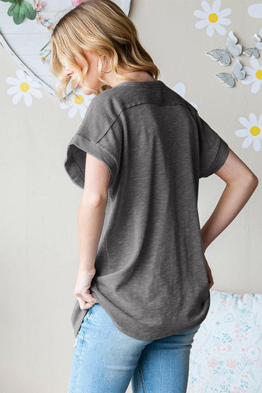Heimish Full Size Short Sleeve Round Neck T-Shirt 