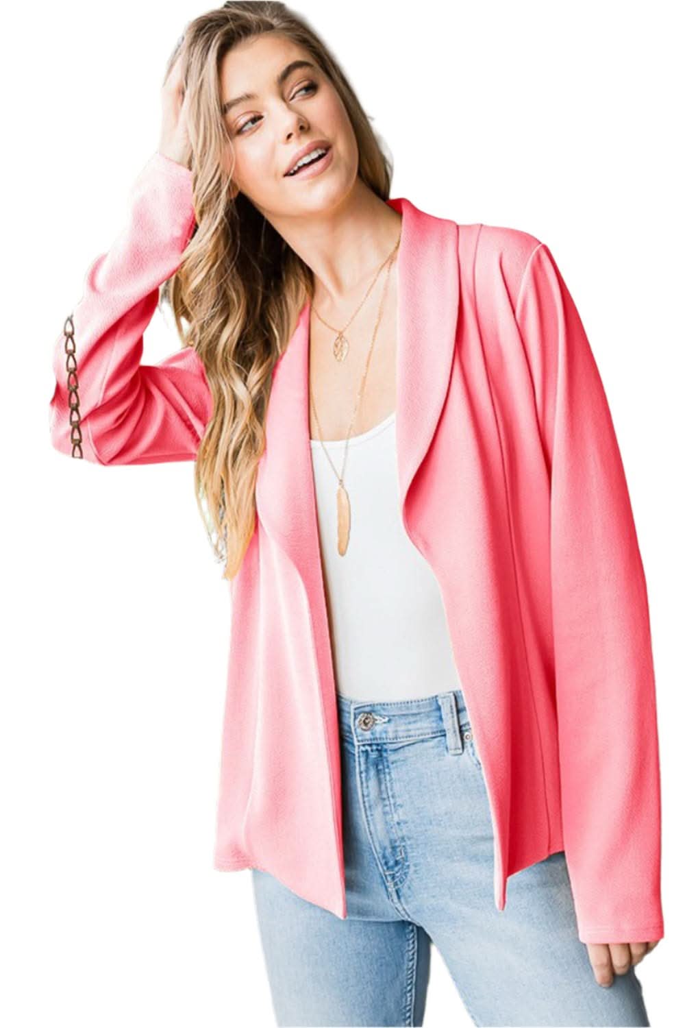 Heimish chic open front blazer - Love Salve 