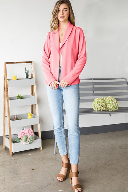 Heimish chic open front blazer - Love Salve 