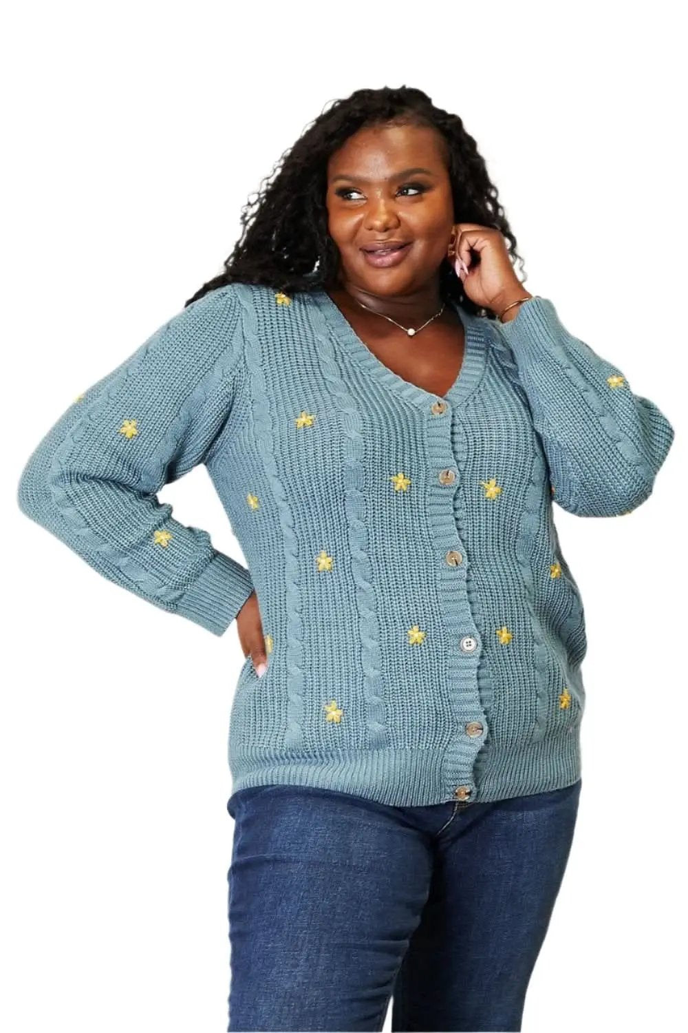 Heyson floral embroidered cardigan - Love Salve 