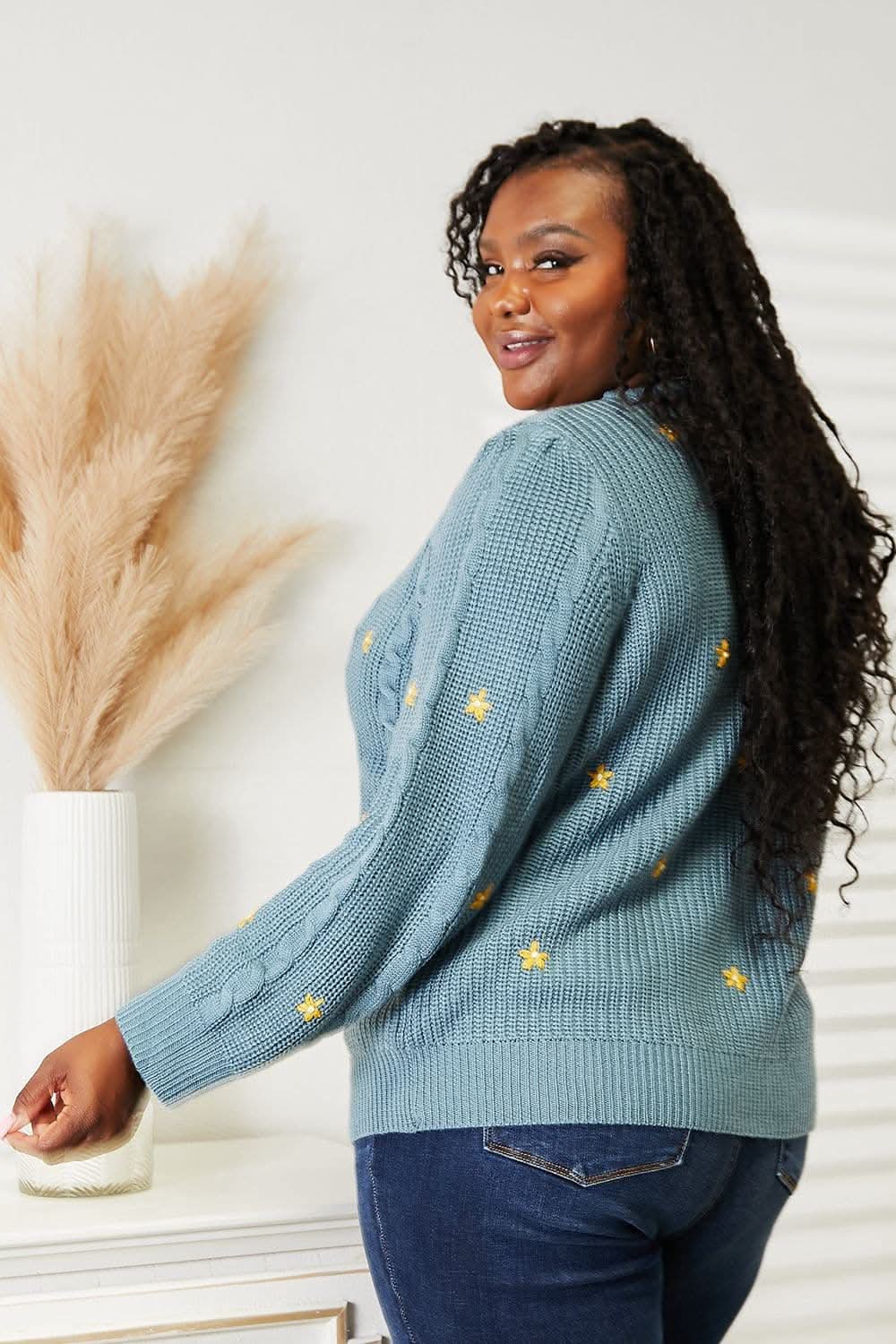 Heyson floral embroidered cardigan - Love Salve 