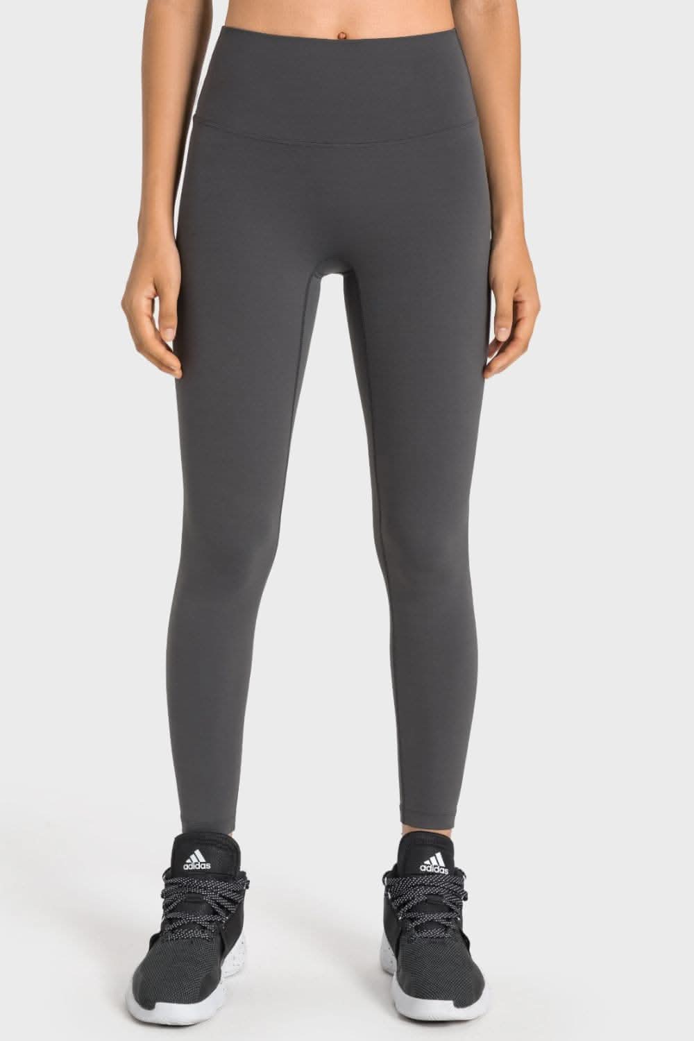High-rise yoga leggings with wide waistband - Love Salve 