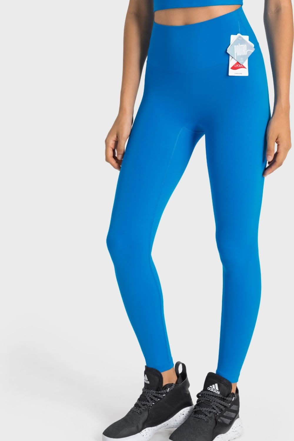 High-rise yoga leggings with wide waistband - Love Salve 