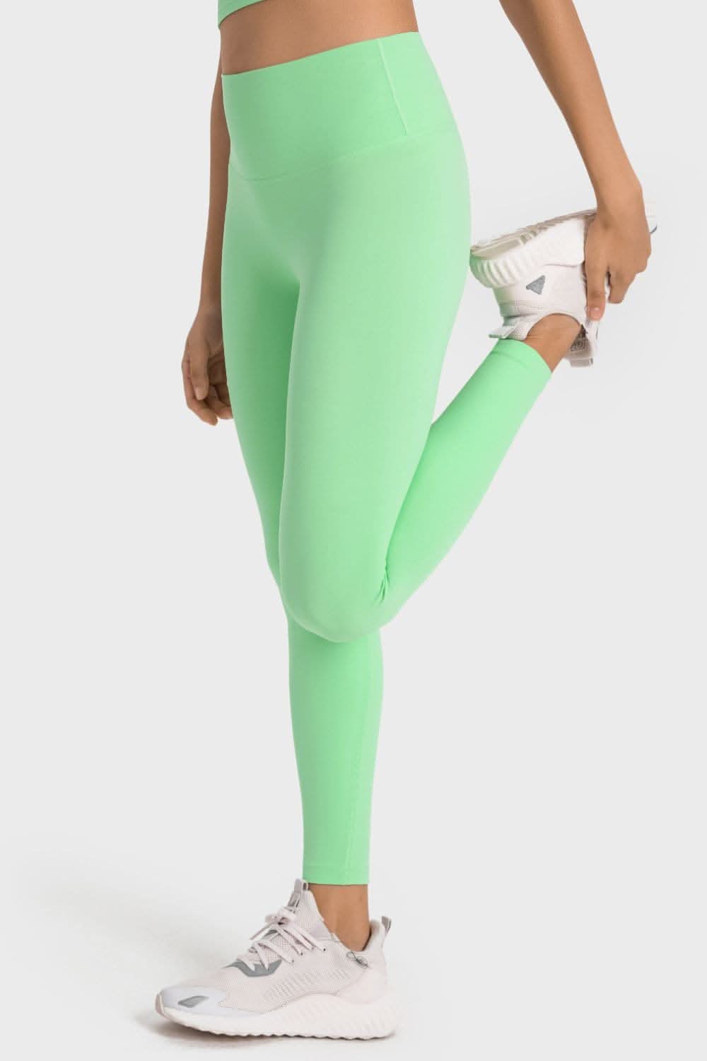 High-rise yoga leggings with wide waistband - Love Salve 
