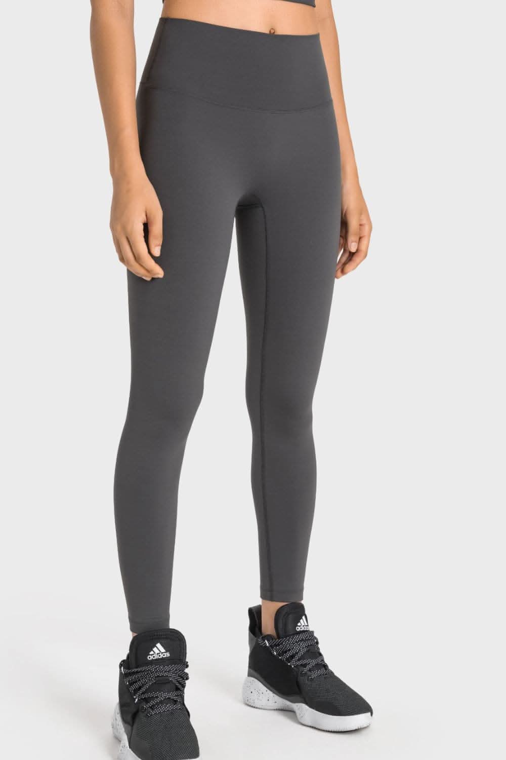 High-rise yoga leggings with wide waistband - Love Salve 